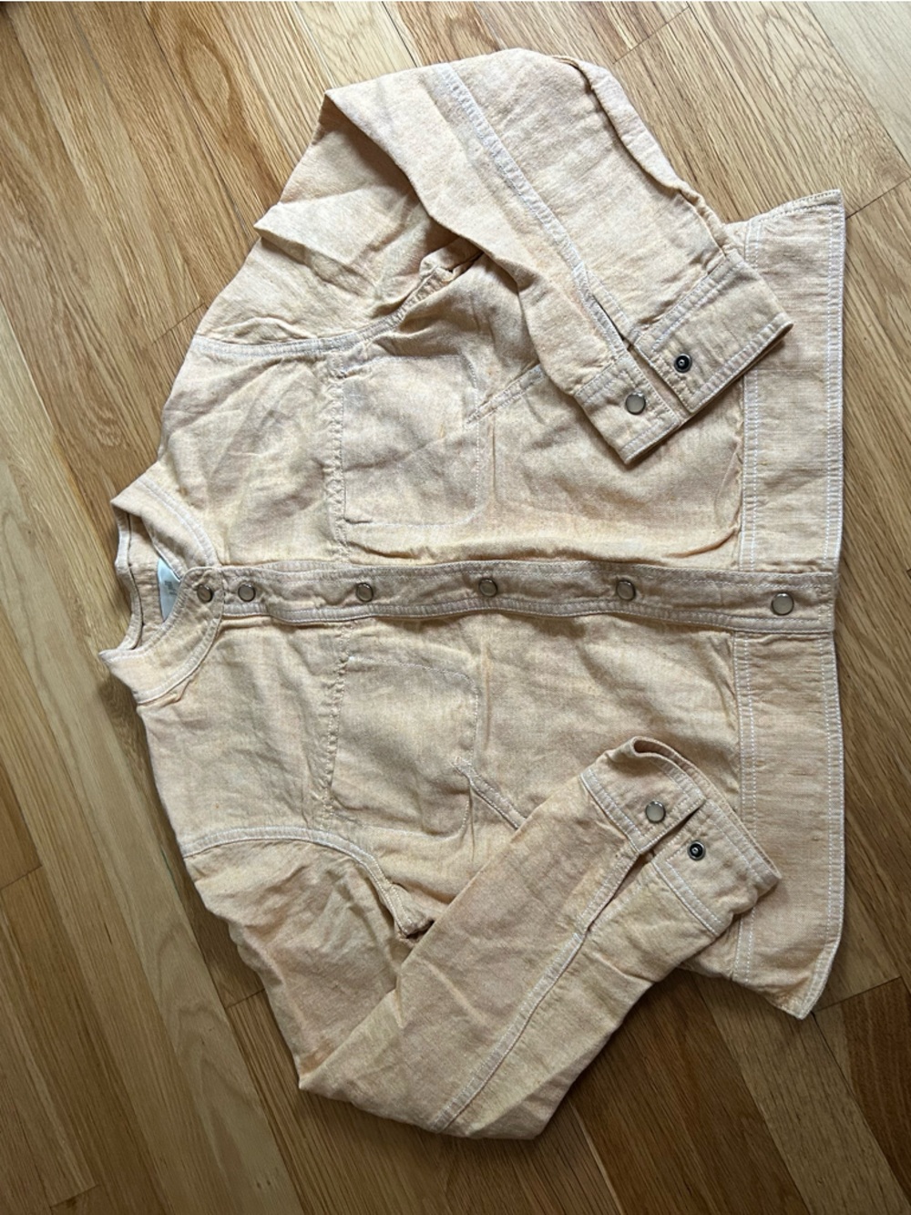 Women's Orange J-Jill Linen Blend Button Jacket size Small  S